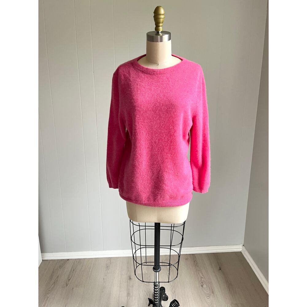 Talbots 100% Pure Cashmere Sweater Large Pink Pullover Soft Preppy Quiet‎ Luxury